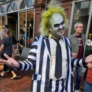 Beetlejuice Wig hair Green Cosplay Costume Prop Green and white new